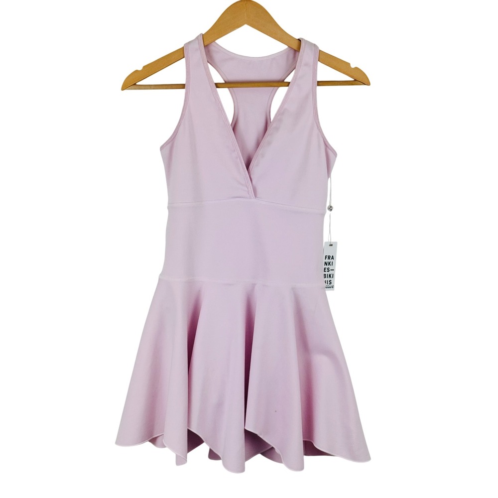 Frankies Bikinis Active Pirouette Racerback Dress Icy Pink Golf Yoga Loungewear